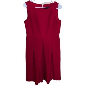 Adrianna Papell Petite Red Sleeveless Sheath Dress 10P Cocktail Party Event